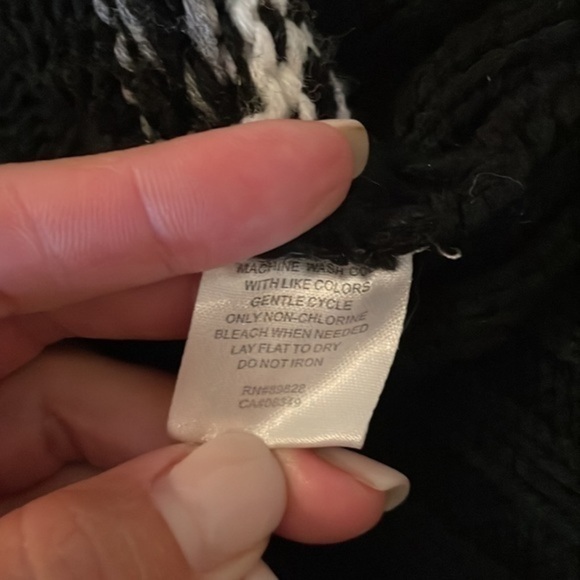 Energie Black Cowl Neck Knit Sweater Dress With Tie - Picture 5 of 6